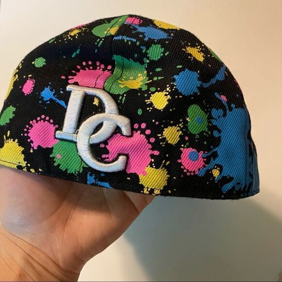 City Hunters Washington DC Embroidered Neon rainbow Baseball Cap Hat Fitted -S - Picture 5 of 6